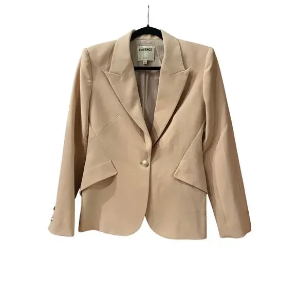 L'AGENCE Chamberlain Blazer in Toasted Almond size 6 (New) $675 - Picture 3 of 4